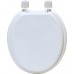 Evideco 4105100 Molded Wood Toilet Seat Solid 15.5" L X 14.25" W L X W  Round  White - B00S7667YW